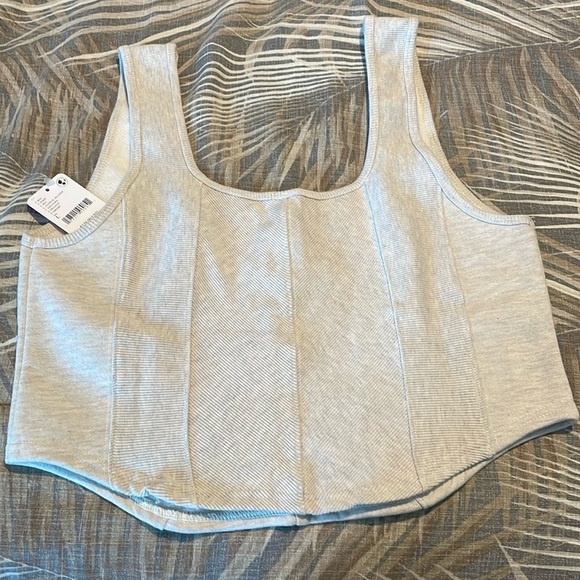 NWOT free people movement top. Color Oatmeal heather. Size L. - Picture 6 of 6